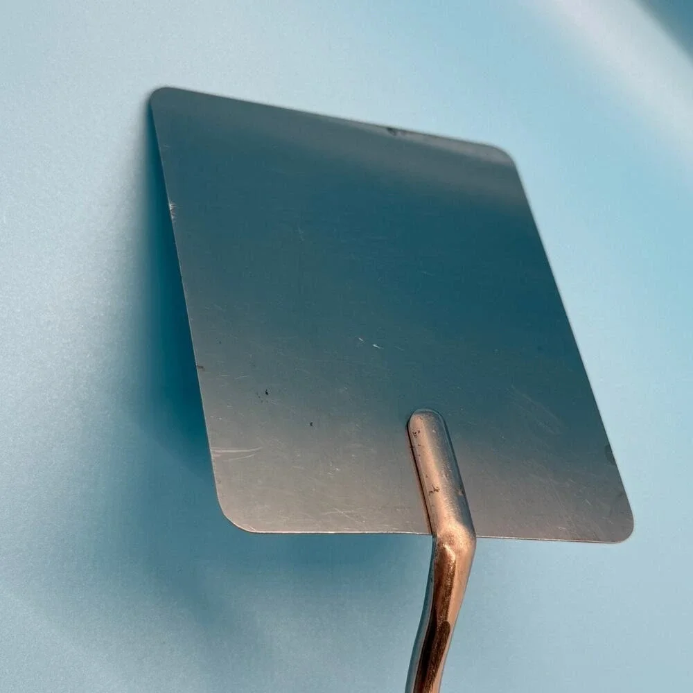 VTG Androck Stainless Steel Long Handle Griddle Pancake Turner Carve Wood Handle